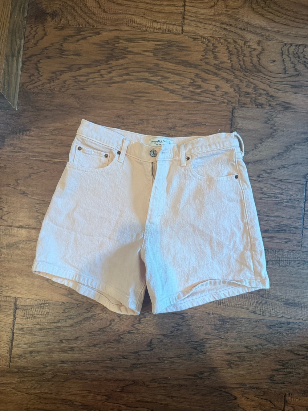 Abercrombie & Fitch Pale Pink Denim Shorts